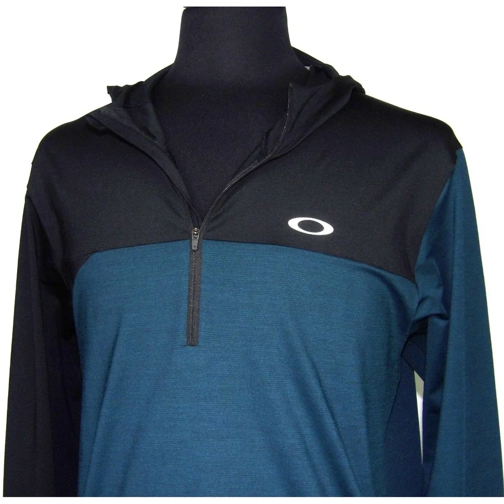 OAKLEY Light Weight Stretch Pull Over 1/4 Zip Athletic Hoodie Running Men's XL